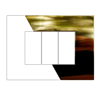 PLACCA PLASTICA 3P ORO LUCIDO - modello VA83312