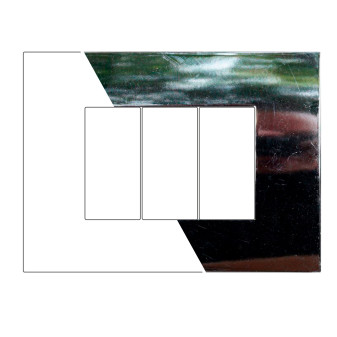 PLACCA PLASTICA 3P CROMATO LUCIDO - modello VA83313