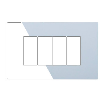 PLACCA PLASTICA 4P BIANCA - modello VA83401