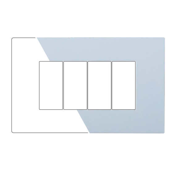 PLACCA PLASTICA 4P BIANCA - modello VA83401 PLACCA PLASTICA 4P BIANCA - modello VA83401