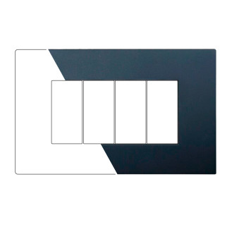 PLACCA PLASTICA 4P NERO - modello VA83402