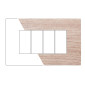 Immagine 1 - ETTROIT VENUS PLACCA PLASTICA 4P LEGNO CHIARO - Mod. VA83404 - Compatibile con Vimar ARKÉ