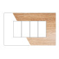 Immagine 1 - ETTROIT VENUS PLACCA PLASTICA 4P LEGNO SCURO - Mod. VA83405 - Compatibile con Vimar ARKÉ