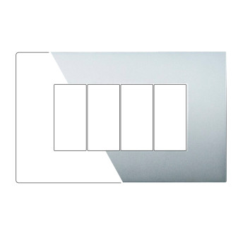 PLACCA PLASTICA 4P SILVER - modello VA83406