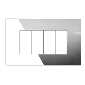 PLACCA PLASTICA 4P TITANIO - modello VA83408