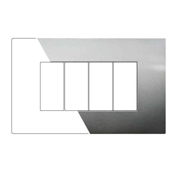 PLACCA PLASTICA 4P TITANIO - modello VA83408 PLACCA PLASTICA 4P TITANIO - modello VA83408