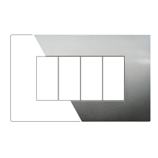 PLACCA PLASTICA 4P TITANIO - modello VA83408
