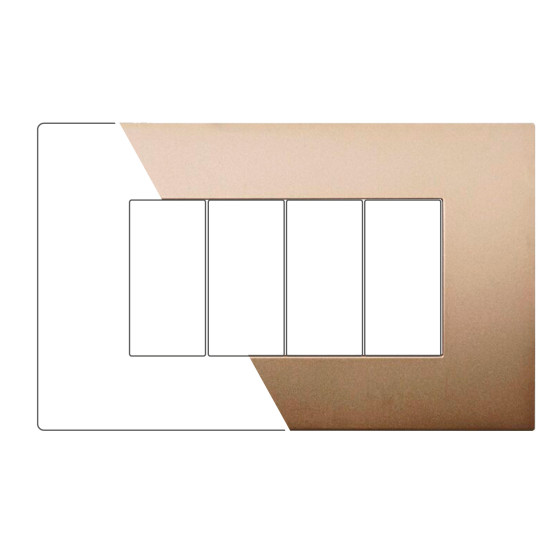 PLACCA PLASTICA 4P ORO - modello VA83411 PLACCA PLASTICA 4P ORO - modello VA83411