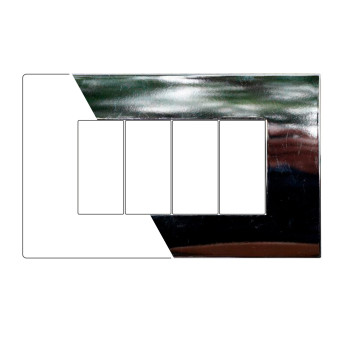 PLACCA PLASTICA 4P CROMATO LUCIDO - modello VA83413