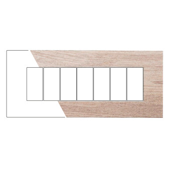 PLACCA PLASTICA 7P LEGNO CHIARO - modello VA83704
