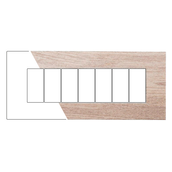 PLACCA PLASTICA 7P LEGNO CHIARO - modello VA83704 PLACCA PLASTICA 7P LEGNO CHIARO - modello VA83704