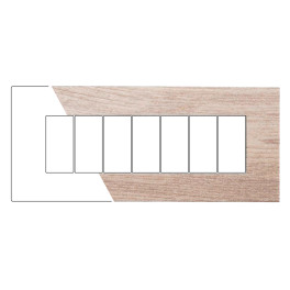PLACCA PLASTICA 7P LEGNO CHIARO - modello VA83704