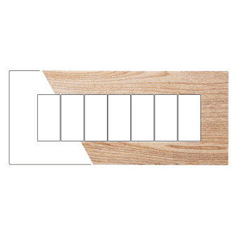 PLACCA PLASTICA 7P LEGNO SCURO - modello VA83705