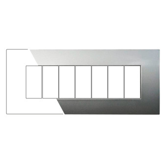 PLACCA PLASTICA 7P ACCIAIO SCURO - modello VA83707