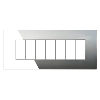 PLACCA PLASTICA 7P TITANIO - modello VA83708