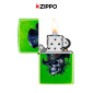 Immagine 5 - Zippo Accendino a Benzina Ricaricabile e Antivento con Fantasia Top Hat Skull Design - mod. 46709