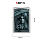 Immagine 4 - Zippo Accendino a Benzina Ricaricabile e Antivento con Fantasia Grim Woman - mod. 46151