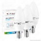 V-Tac VT-2076 Super Saver Pack Confezione 3 Lampadine LED E14 5,5W Candela - SKU 7263 / 7264 / 7265 [TERMINATO]
