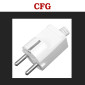 Immagine 4 - CFG Spina Singola Schuko 16A 2P+T con Uscita Cavo Dritta Colore Bianco - mod. ES018S