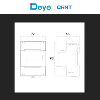 Chint Misuratore per Inverter Trifase Deye 3x 230-400V RS485 4P MID con Display LCD