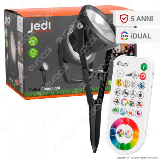 Jedi Lighting Faretto LED Pallas iDual RGB+W 16W da Esterno Jedi Lighting Faretto LED Pallas iDual RGB+W 16W da Esterno