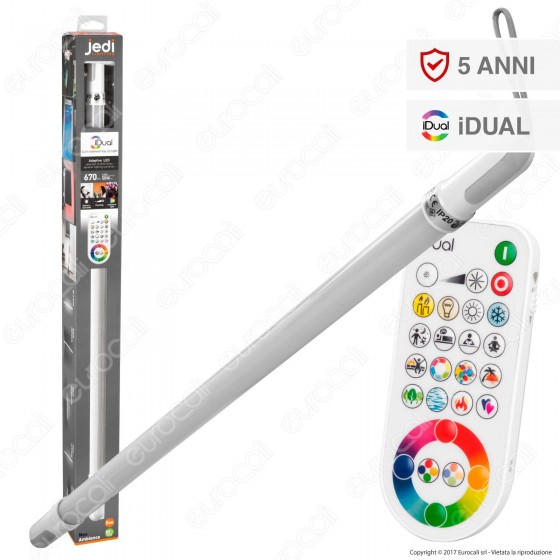 Jedi Lighting Tubo LED Neo iDual RGB+W 8,8W Multifunzione con Jedi Lighting Tubo LED Neo iDual RGB+W 8,8W Multifunzione con