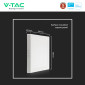 Immagine 9 - V-Tac Pro VT-60024 Mini Pannello LED Quadrato 24W SMD Chip Samsung a Superficie con Driver - SKU 105141 / 230231 / 105161