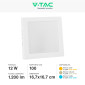 Immagine 5 - V-Tac VT-60012 Pannello LED Quadrato 12W SMD a Superficie con Driver - SKU 10495 / 10496 / 10497
