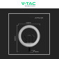 Immagine 6 - V-Tac VT-45055 Lampada ad Anello Ring Light LED Rotonda 55W SMD CCT Changing Color 3in1 Dimmerabile - SKU 23047