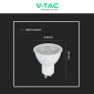 Immagine 7 - V-Tac VT-247D Lampadina LED GU10 6W Faretto PAR16 SMD Dimmerabile - SKU 211981 / 211991