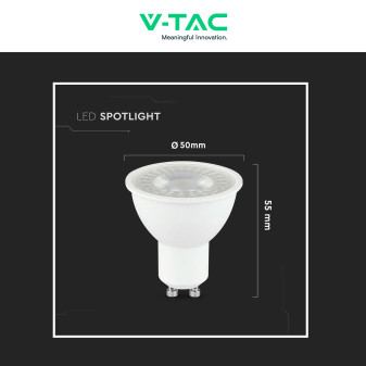 V-Tac VT-292 Lampadina LED GU10 7,5W Faretto PAR16 SMD