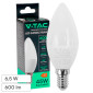 Immagine 1 - V-Tac VT-268 Lampadina LED E14 6,5W Candela C37 SMD - SKU 211111 / 211121 / 211131
