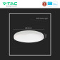 Immagine 10 - V-Tac Pro VT-8630 Plafoniera LED Rotonda 36W SMD Chip Samsung IP44 Colore Bianco - SKU 76211-24 / 76221-24 / 76231-24