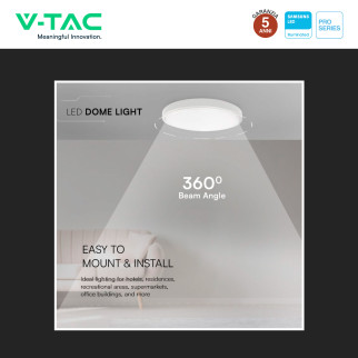 V-Tac Pro VT-8630 Plafoniera LED Rotonda 36W SMD Chip Samsung IP44