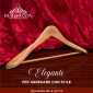 Immagine 3 - RealGruccia Grucce in Legno Naturale a Spalla Larga Barra Portapantaloni e Gancio Girevole 360° 24x45cm - Confezione da 6 Grucce