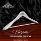 Immagine 3 - RealGruccia Grucce in Legno Naturale a Spalla Larga Colore Bianco con Barra Portapantaloni 24x45cm - Confezione da 6 Grucce