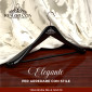 Immagine 3 - RealGruccia Grucce in Legno Naturale a Spalla Larga Colore Nero con Barra Portapantaloni 24x45cm - Confezione da 6 Grucce