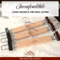 Immagine 5 - RealGruccia Grucce in Legno Naturale con Pinze Regolabili Salvaspazio Gancio Girevole 360° 13x33cm - Confezione da 10 Grucce