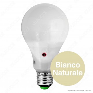 Duralamp Sensor Pir Lampadina LED E27 12W Bulb A65 con Sensore
