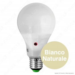 Duralamp Sensor Pir Lampadina LED E27 12W Bulb A65 con Sensore