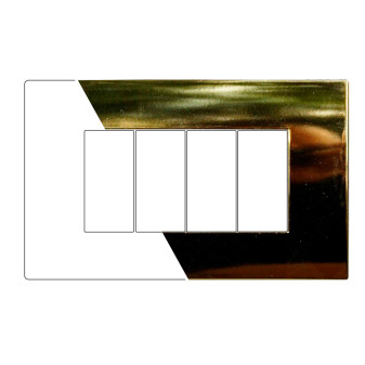 PLACCA PLASTICA 4P ORO LUCIDO - modello VA83412