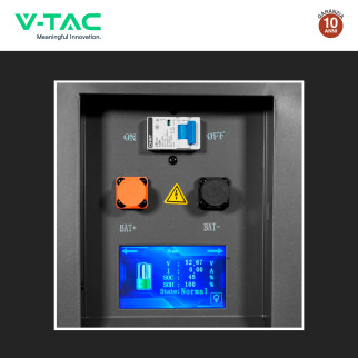 V-Tac Batteria BMS LiFePO4 51,2V 280Ah 14,33kWh CEI 0-21