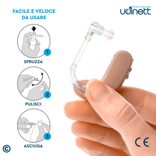 Udinett Spray Detergente per Pulizia Apparecchi Acustici 100ml