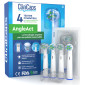 Immagine 1 - CliniCaps AngleAct Testine Spazzolino Elettrico Setole Angolate Compatibili Oral-B Doppia Protezione - Confezione da 4 Testine