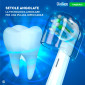 Immagine 4 - CliniCaps AngleAct Testine Spazzolino Elettrico Setole Angolate Compatibili Oral-B Doppia Protezione - Confezione da 4 Testine