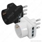 Wiva Adattatore Triplo con Presa Schuko e Spina 16A - Colore Bianco o Nero - mod. 31500319 [TERMINATO]