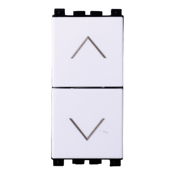 PULSANTE DOPPIO INTERBLOCCO SALISCENDI BIANCO - modello VA1204B PULSANTE DOPPIO INTERBLOCCO SALISCENDI BIANCO - modello VA1204B