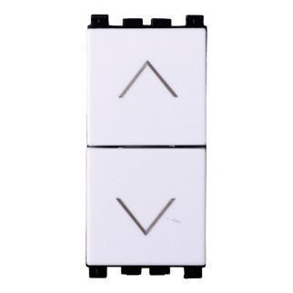 PULSANTE DOPPIO INTERBLOCCO SALISCENDI BIANCO - modello VA1204B