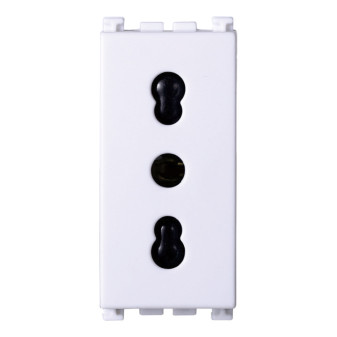 PRESA BIPASSO 2+T 16A BIANCO - modello VA2001B