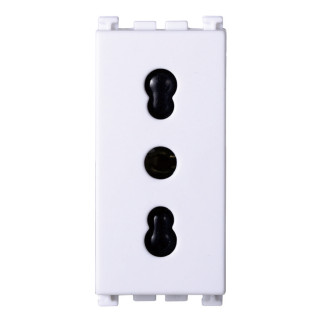 PRESA BIPASSO 2+T 16A BIANCO - modello VA2001B